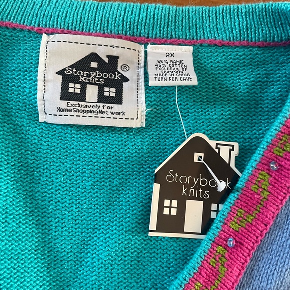 New Storybook Knits Cardigan Knit Sweater Royal Jungle - Picture 5 of 8